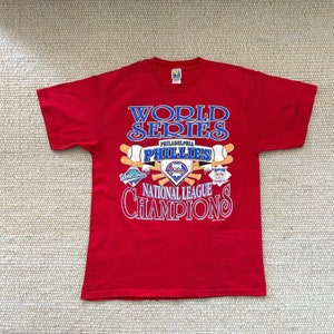 Vintage Philadelphia Phillies 1993 World Series Champions Tee sz. L Competitor Brand *Authentic* HTF