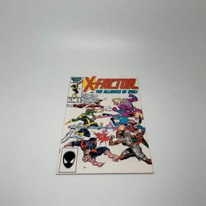 May include: A comic book cover featuring X-Factor vs. The Alliance of Evil. The cover art depicts a group of superheroes in a battle scene with colorful costumes and dynamic poses. The comic book is titled "X-Factor" and the issue number is 5.