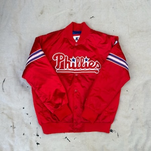 Vintage Philadelphia Phillies Satin Jacket (c.1990’s) sz. XL Starter Original Owner *HTF*