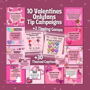 10 campagne di mance Onlyfans per San Valentino, 2 giochi di mance, 30 didascalie di mance a tema, campagne di mance Onlyfans pronte per te