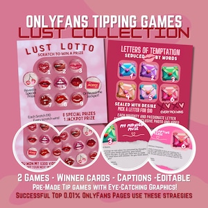 Onlyfans Tipping Games, Lust Collection, Tip Games Ready To Post | Canva Editable Templates | Earn More Tips