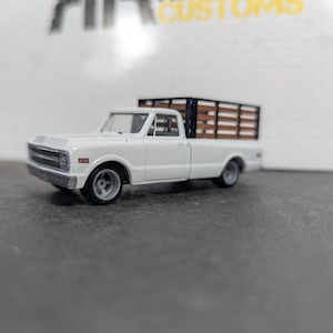 1/64 Truck Wood Bed Rails Surround Cage for Custom Diecast Trucks Hot Wheels Greenlight M2