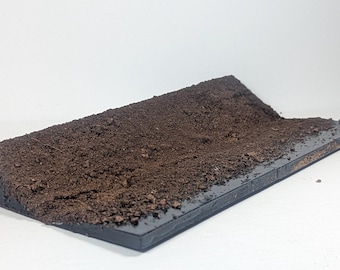 1/64 Diorama Dirt Embankment Construction Site Made with Natural Material Real Dirt Asphalt Road Hand Painted Got Wheels Matchbox Train