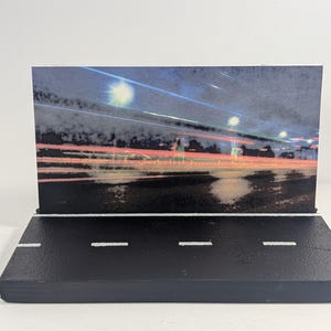 1/64 Drag Race Diorama: Real Asphalt Road, Removable Photo