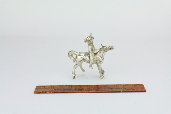 Vintage Metal Cowboy Trophy Figure 5.5 in 