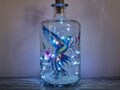 Hummingbird bottle lamp