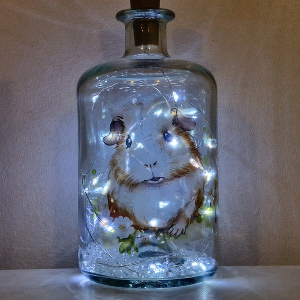 Cute Guinea pig bottle lamp