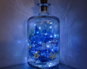 Shark bottle lamp, ocean animal gift