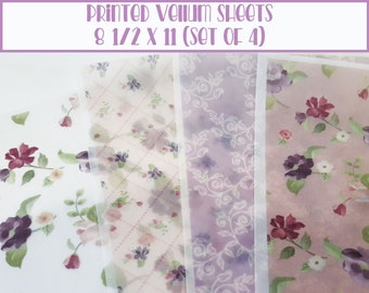 Patterned Vellum Paper Etsy