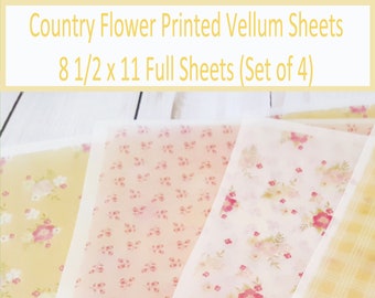 Patterned Vellum Paper Etsy