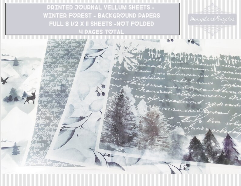 Printed Vellum Sheets/vellum Paper/patterned Vellum/animal Etsy