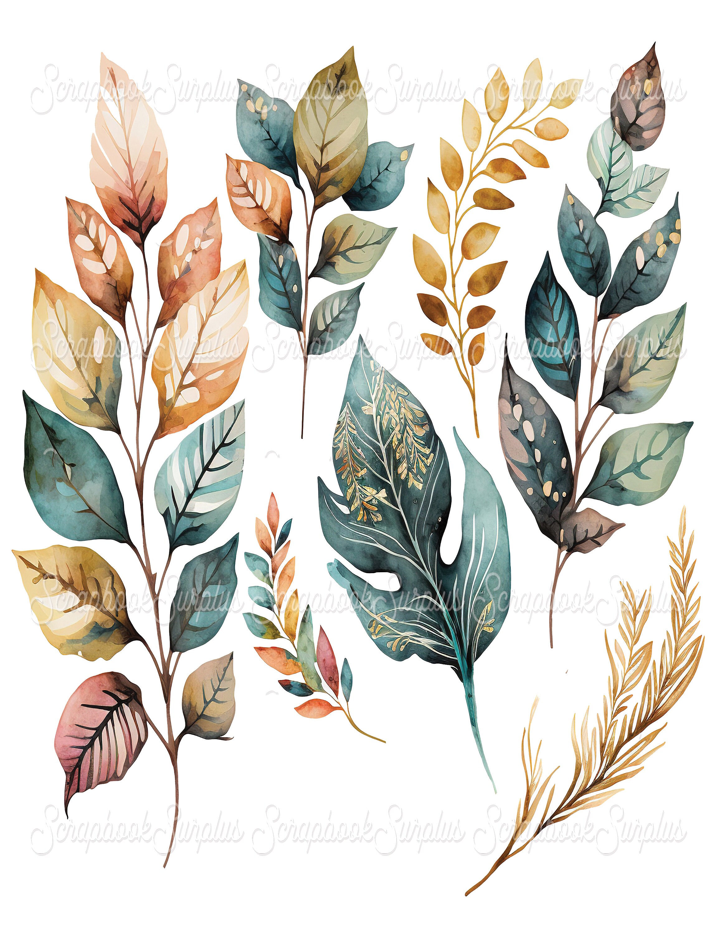 Printed Vellum Sheets/vellum Paper/patterned Vellum/watercolor Etsy