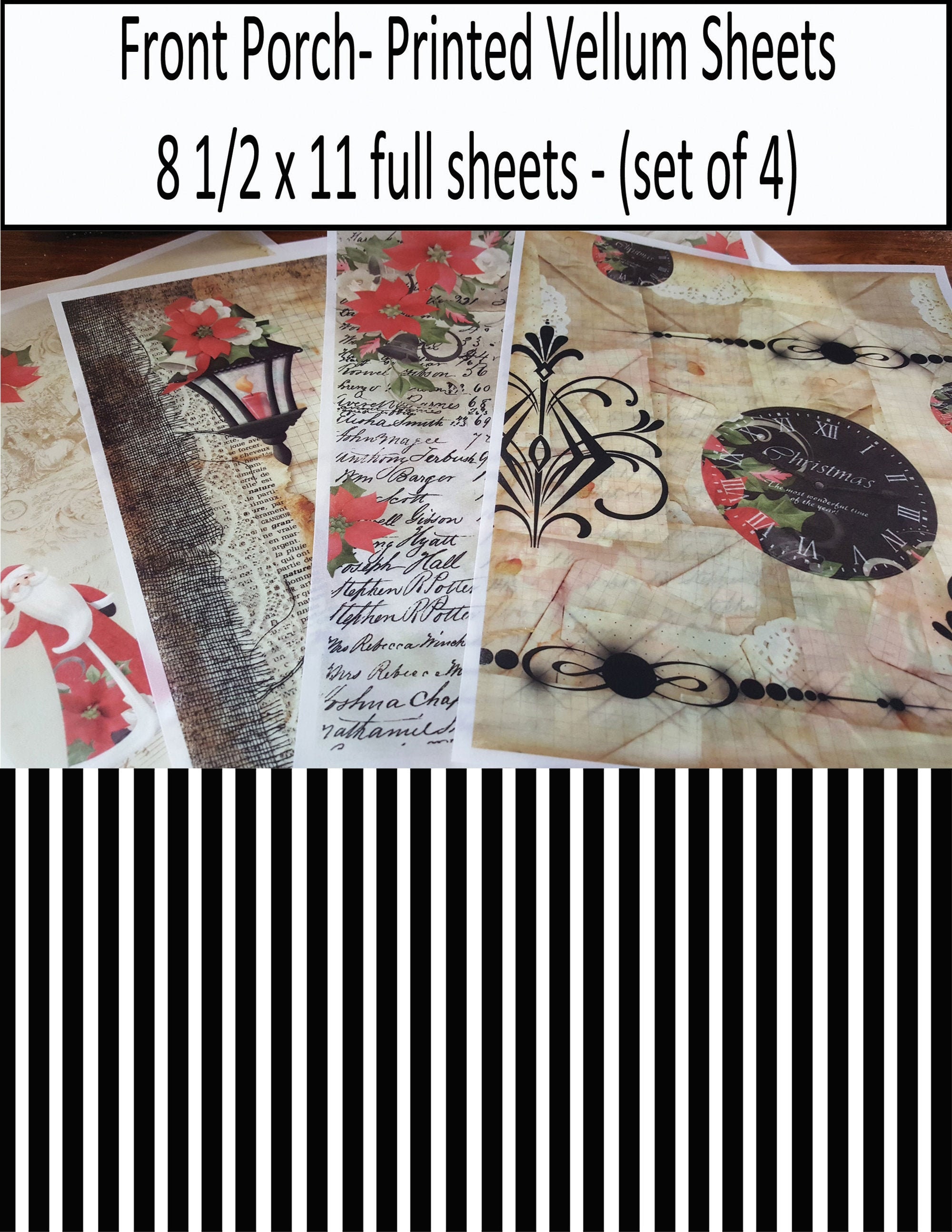 Printed Vellum Sheets/vellum Paper/scrapbook Paper/grunge Etsy