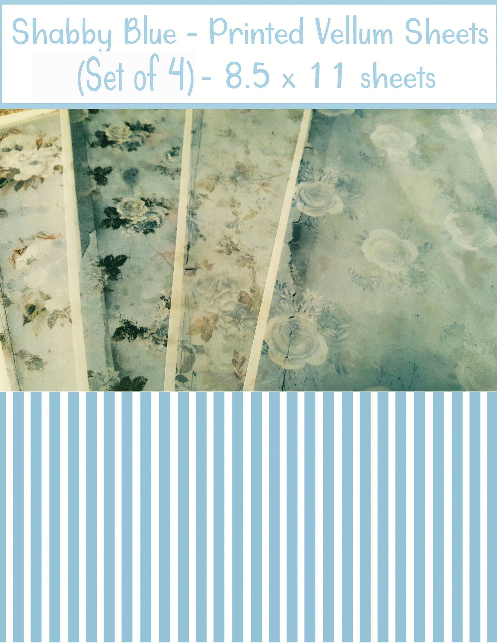 Printed Vellum Sheets/Vellum paper/Patterned vellum/floral Etsy