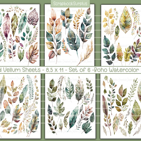 Floral Vellum Paper Etsy