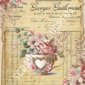 Printed Vellum Sheets/vellum Paper/vintage Floral - Etsy
