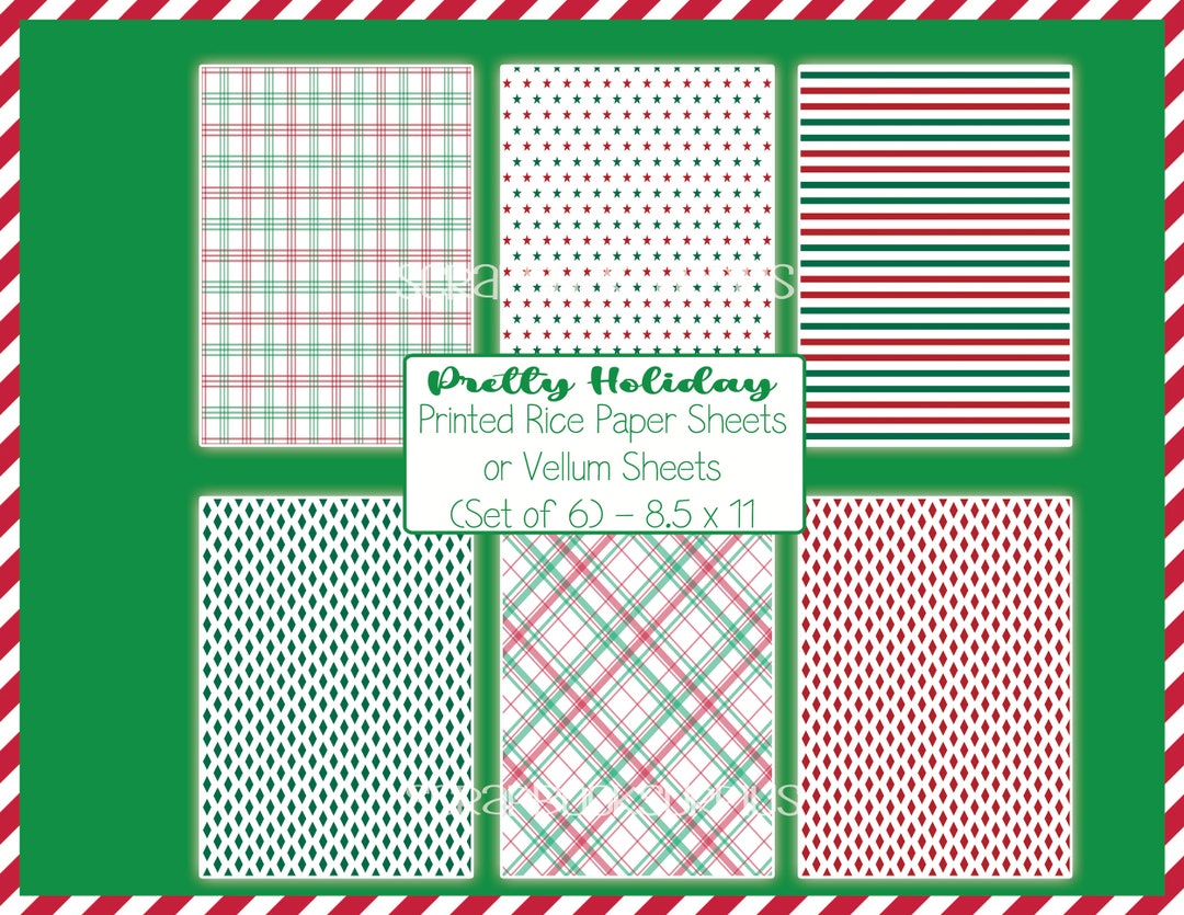 Printed Vellum Sheets Rice Paper Sheets decoupage Paper Etsy