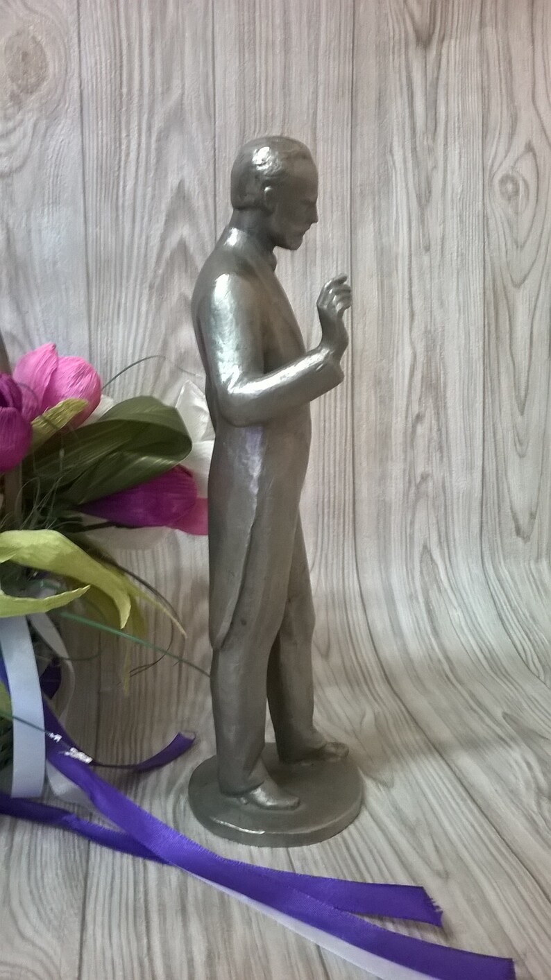 Statuette of the USSR Pyotr Tchaikovsky Figurine from silumin.