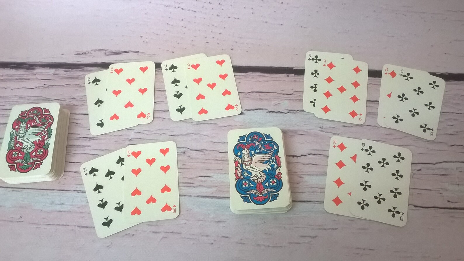 2 decks of mini cards. Deck of cards playing cards vintage Etsy