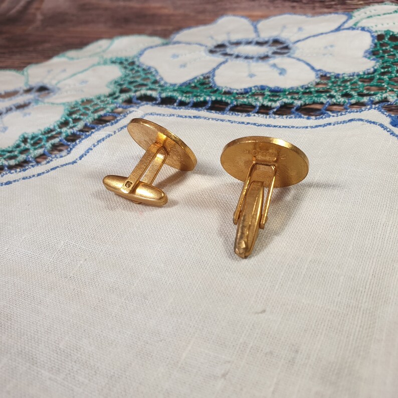 Jewelry of the USSR Old cufflinks Jewelry made USSR. Vintage rarity enamel Soviet blueOld cufflinks