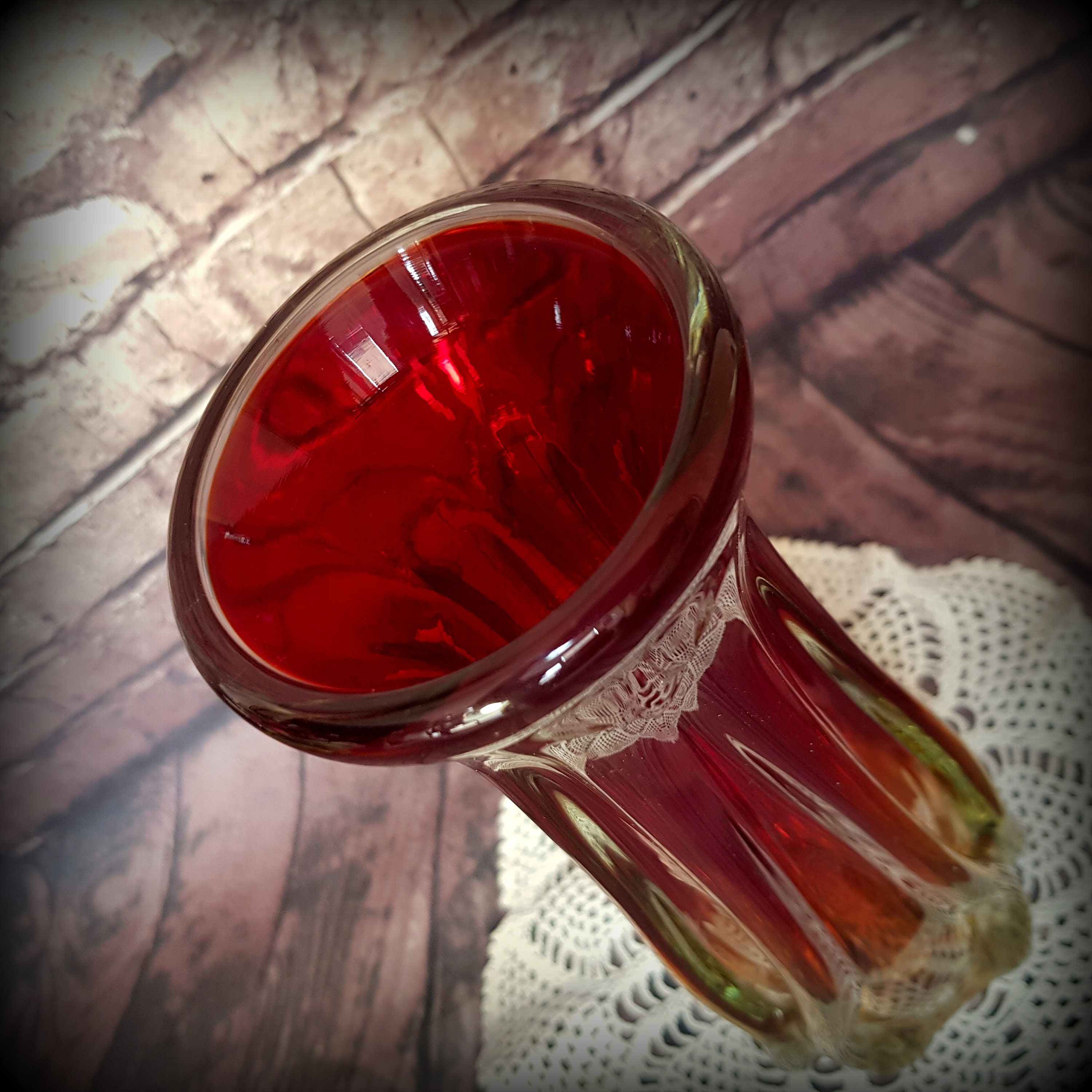 Glass vase rarity vase colored glass vase Vase Czech Etsy