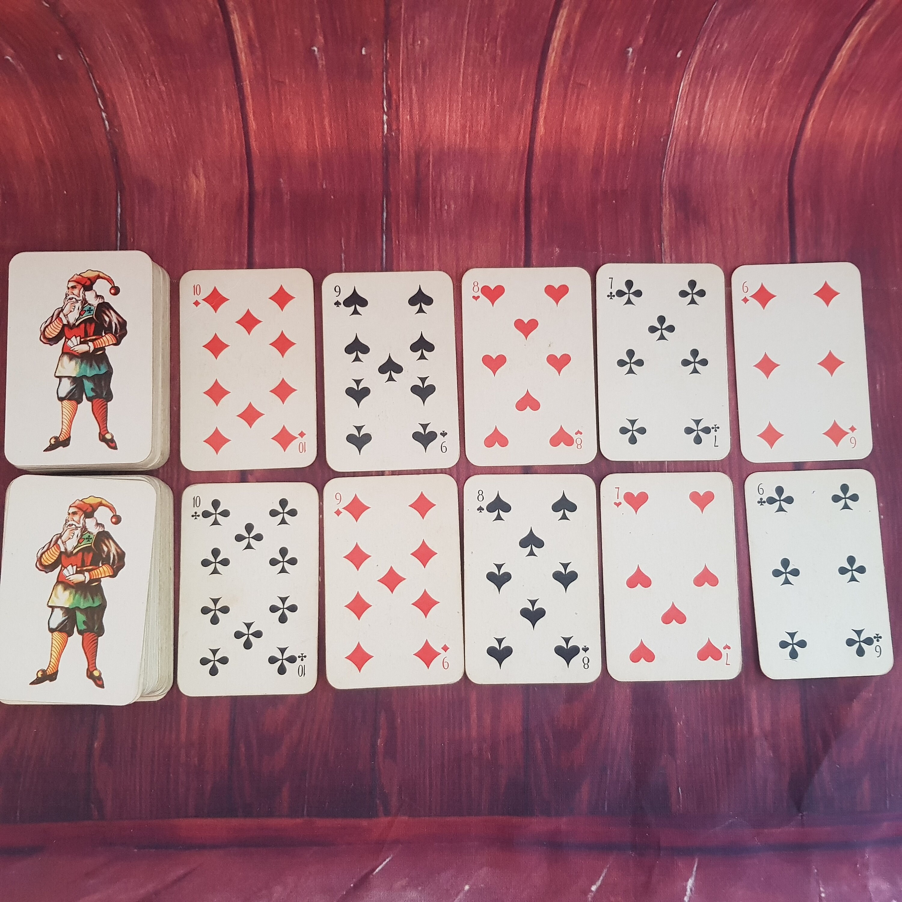 2 Mini Decks of Playing Cards. Solitaire Cards. Etsy