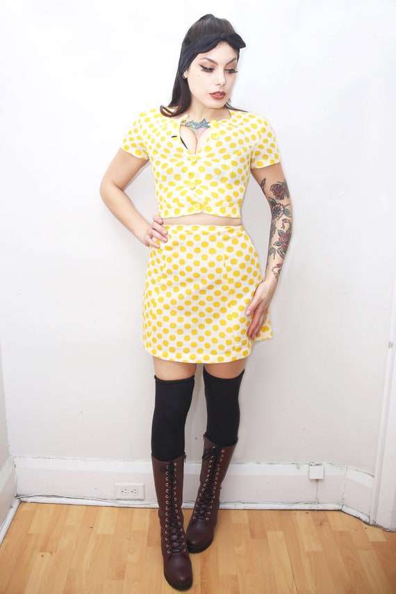 1970s Vintage - Polka Dot 2-Piece Knit Set