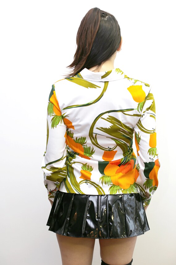 1970's Vintage - Floral Collared Button Up Shirt - image 3