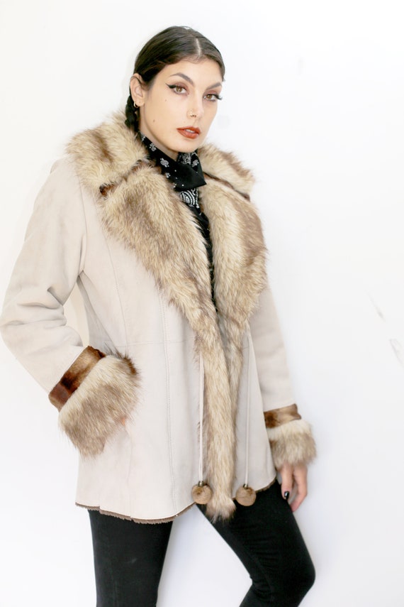 Vintage Faux Shearling Coat