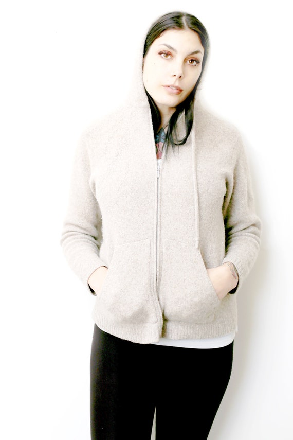 1980s Vintage - LL Bean Lambswool Hooded Sweater