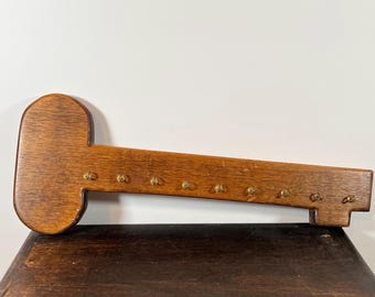 Vintage Handmade Wooden Key Holder – Rustic Wall Décor, entryway key hanger, kitchen key holder, farmhouse key holder