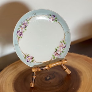 Vintage Nippon Hand Painted Plate, China Plate, Violets