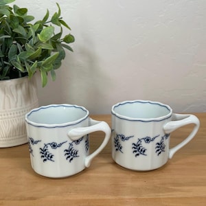 Pair of Vintage Blue Danube Accent Mugs – Blue Onion Pattern, Collectible Japan Porcelain