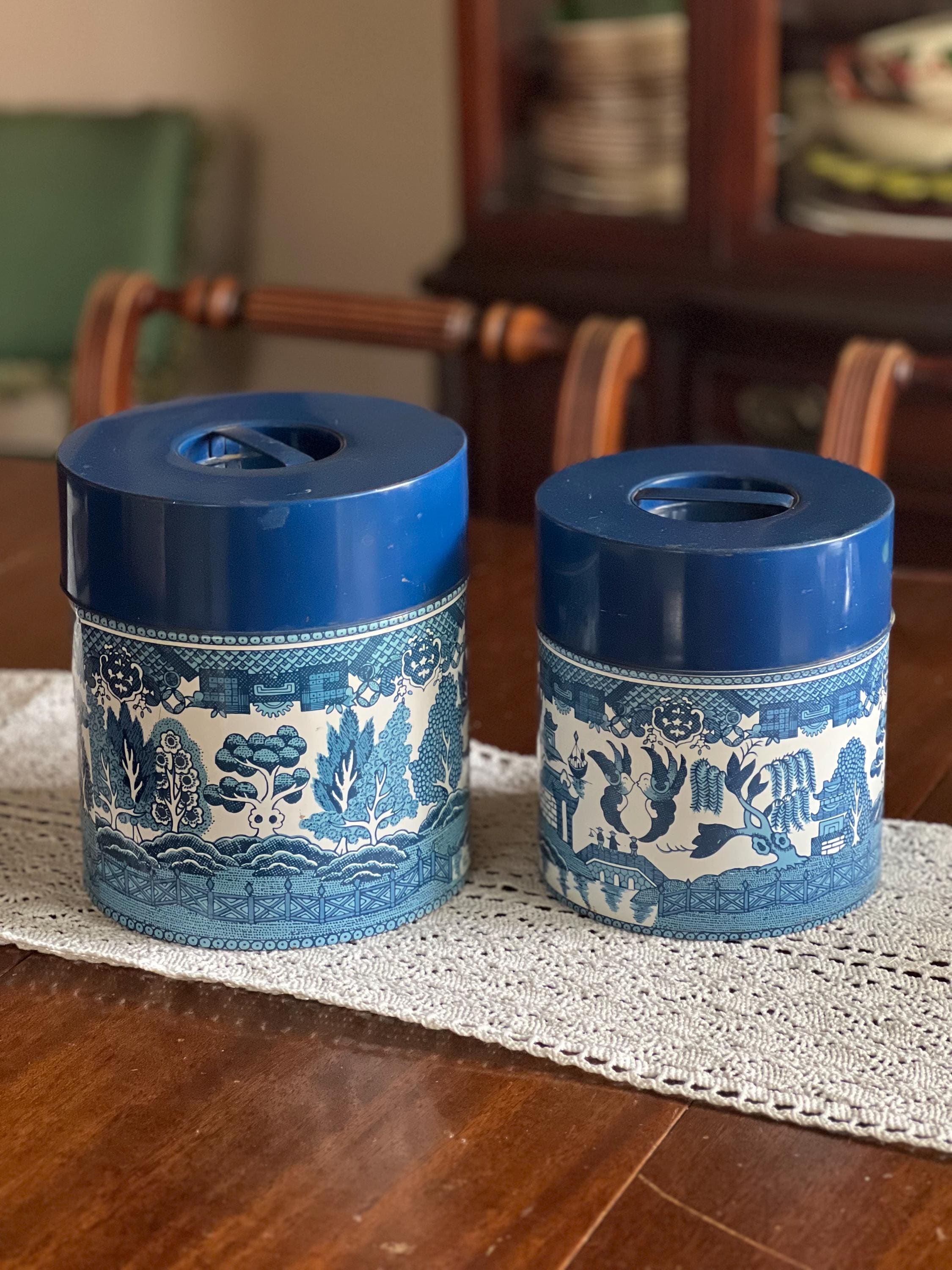 イマン　ポワージュブルー　キャニスターＳ Blue Canister Japan - Etsy