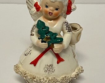 Vintage Noel PIXIE Christmas Candle Holders Letters