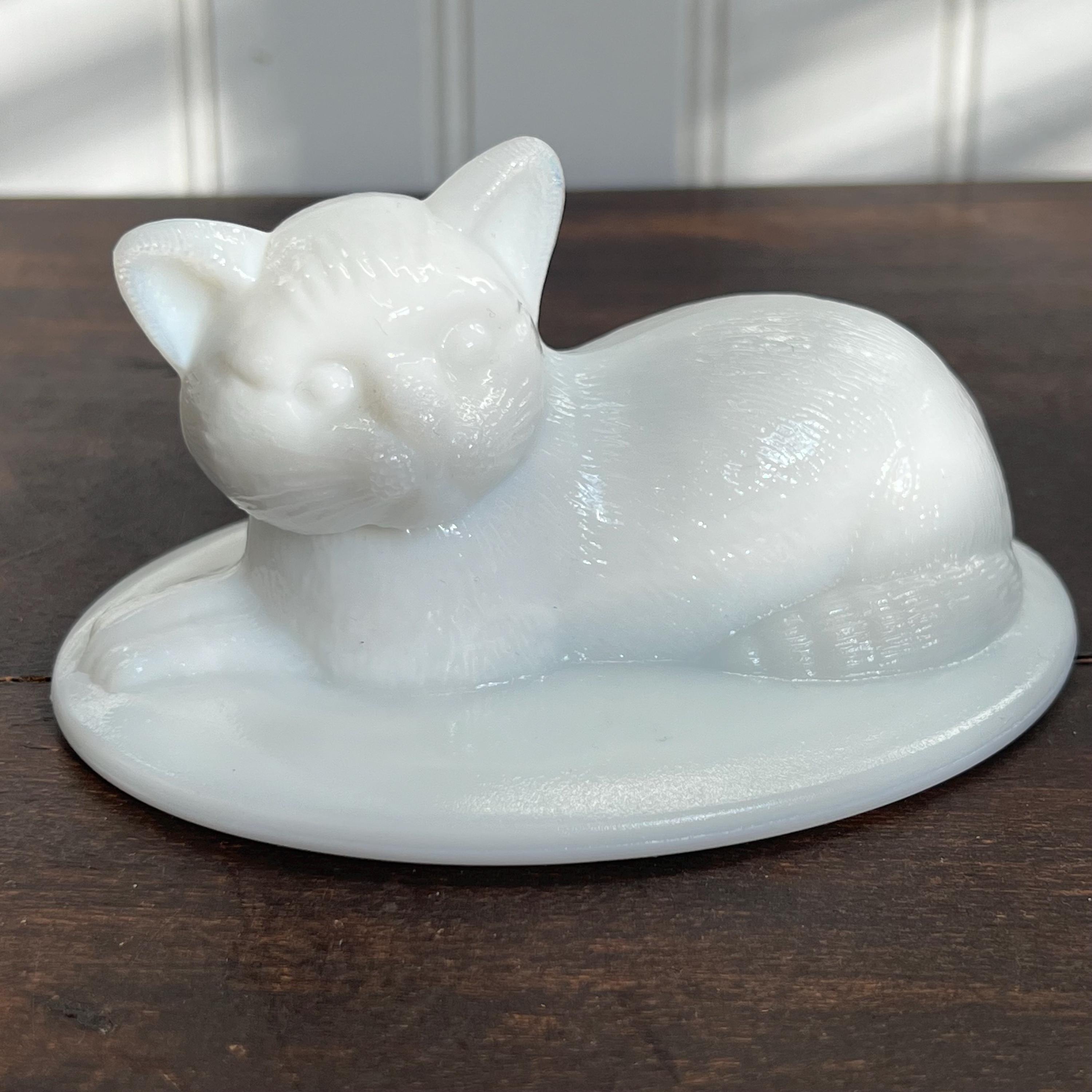 Glass Cat on a Nest - Etsy