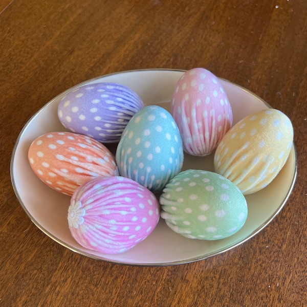 Velvet Eggs - Pastel Polka Dots