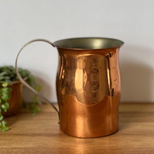 Vintage Copper Pitcher, Coppercraft Guild, Copper Water Pitcher, Copper Flower Pot