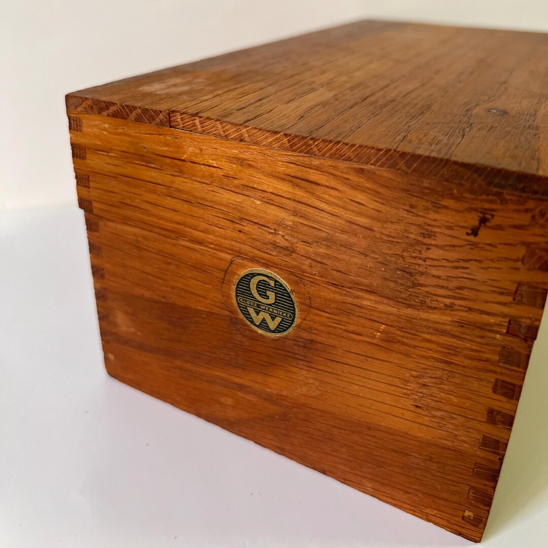 Vintage Globe Wernicke Library Card File Box, Card Catalog Etsy