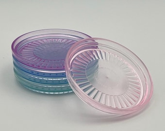 Vintage Tupperware Acrylic Pastel Watercolor Coasters – Set of 5