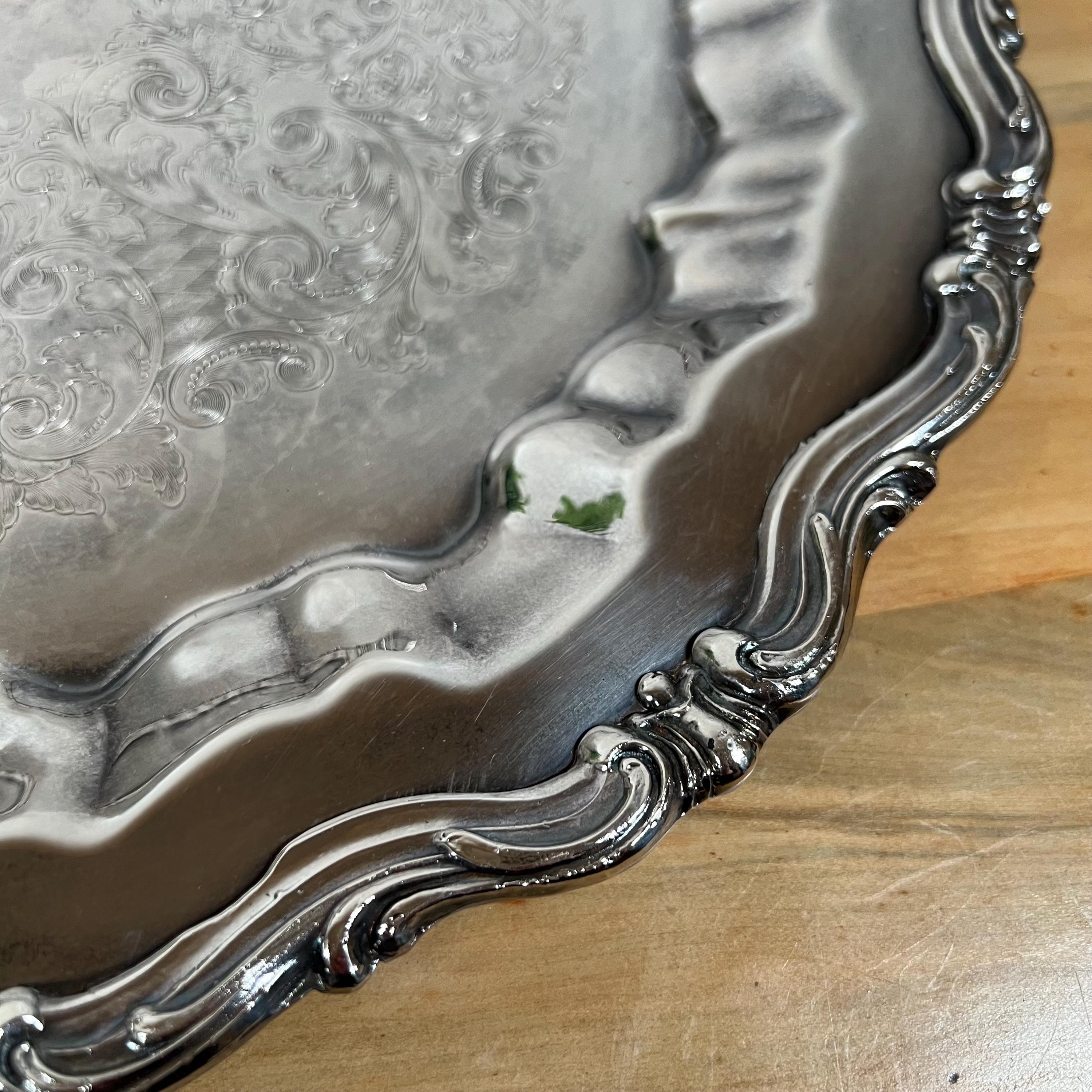 Vintage FB Rogers Silver Plate Tray | Ornate Serving Tray