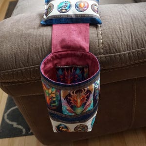Mystical Dragons THREAD CATCHER Scrap Catcher Sewing Bag with Pincushion