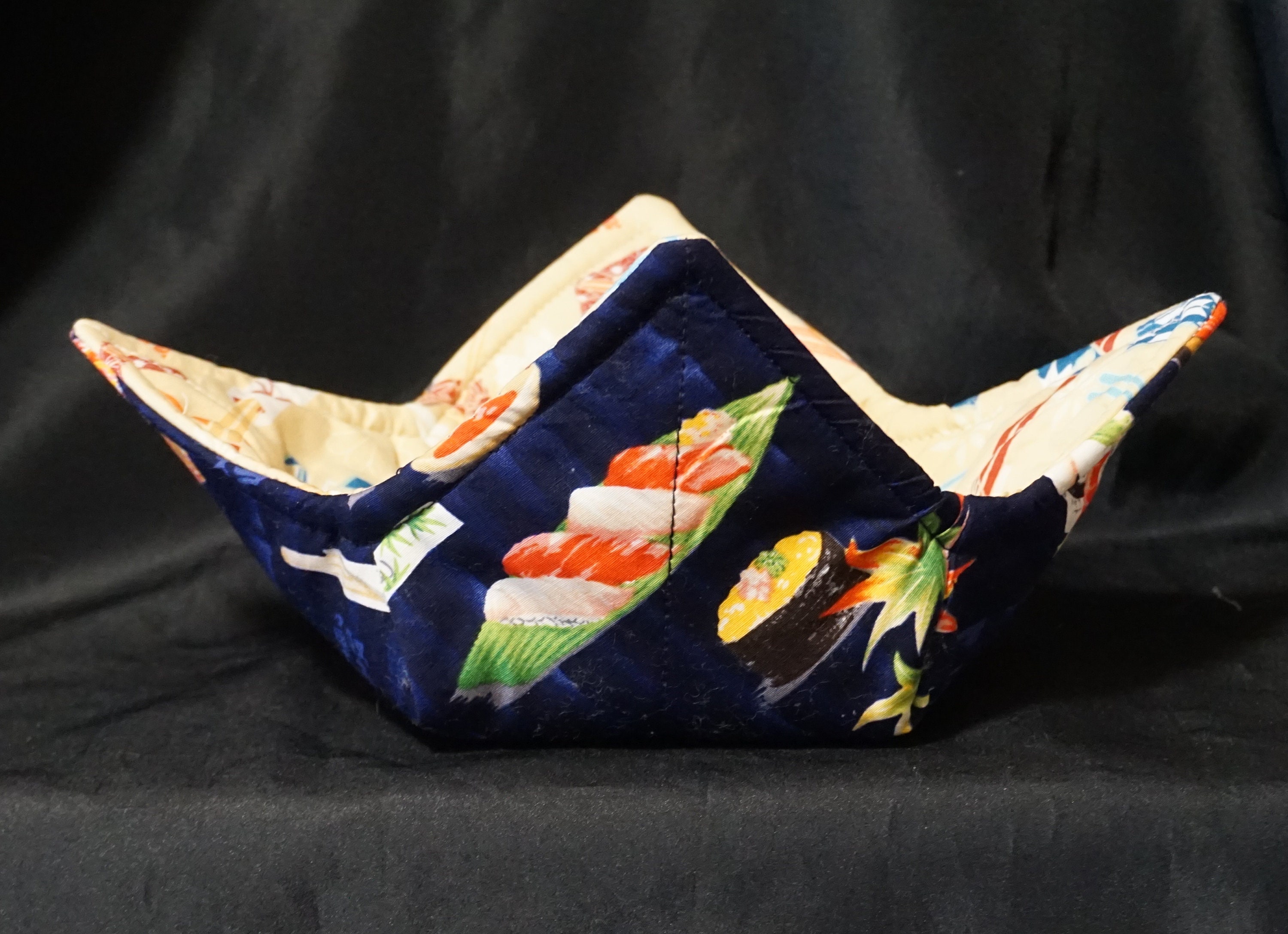 Microwave Orgami Sushi Deluxe Origami Chopsticks MICROWAVE BOWL COZY Reversible Warm ...
