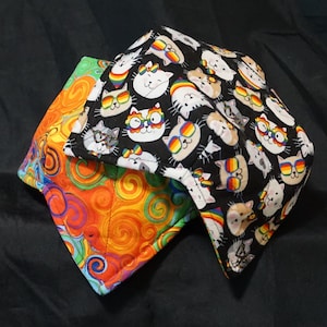 RAINBOW KITTENS Cool Cats Microwave Bowl Cozy Reversible Warm Bowl Holder