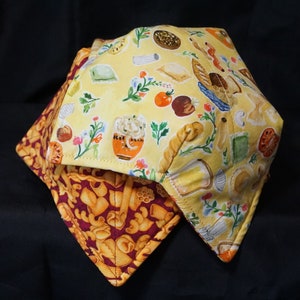 PASTA PARTY Microwave Bowl Cozy Reversible Warm Bowl Holder