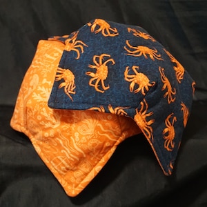 CRABS in the OCEAN Microwave Bowl Cozy Reversible Warm Bowl Holder