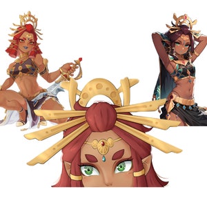 Riju, Tears of the Kingdom Car Decal Set, Peek Sticker