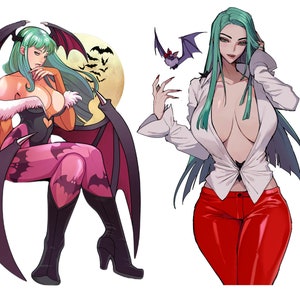 Morrigan Aensland, Darkstalkers Kiss-Cut Vinyl Decals v4