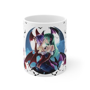 Darkstalkers Morrigan Lilith Capcom The Night Warriors Ceramic Mug 11oz
