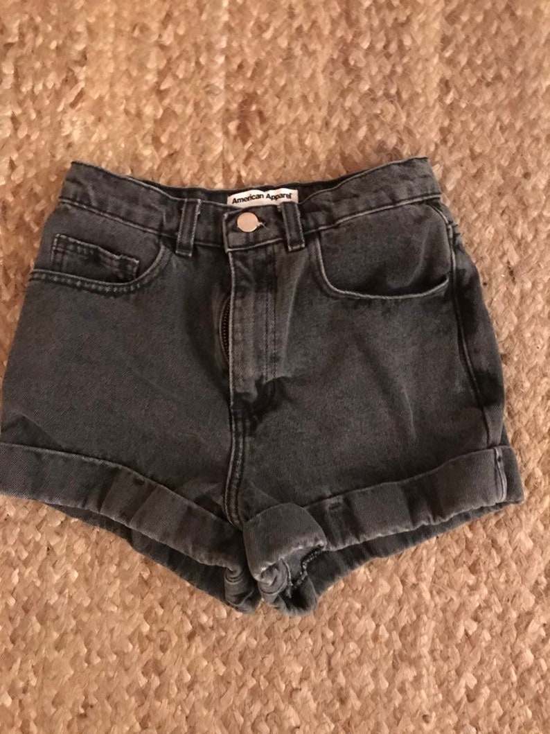 Charcoal High Waisted Shorts American Apparel size 25